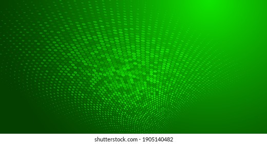 Fondo abstracto hecho de puntos de medio tono en colores verdes