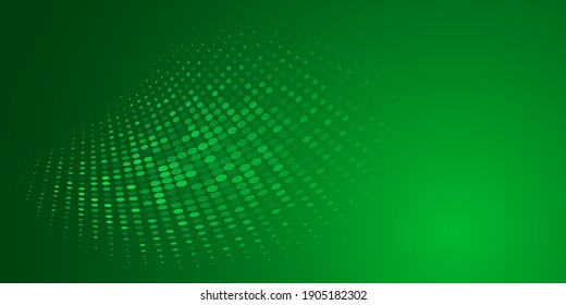 Abstract background made of halftone dots in green colors