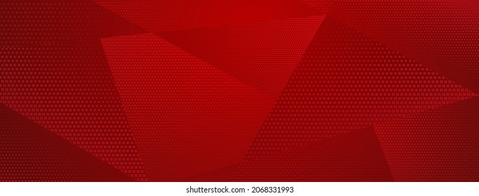 Abstract background made of halftone dots in red colors