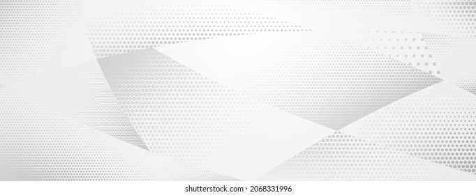 Abstract background made of halftone dots in white colors