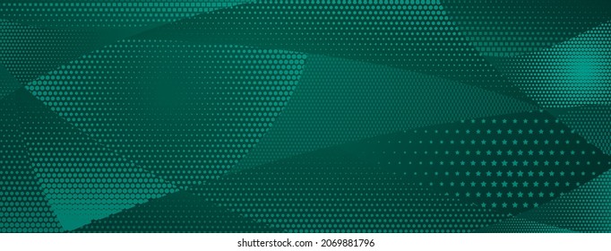 Abstract background made of halftone dots in turquoise colors