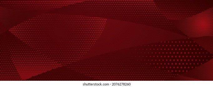 Abstract background made of halftone dots in red colors