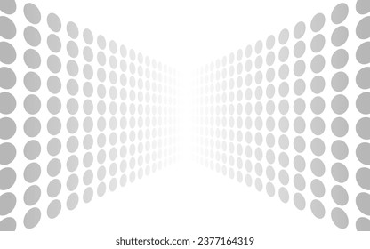 Abstract background made of halftone dots in white and gray colors. Modern background for text.