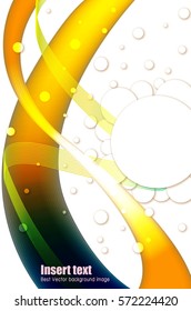 Abstract background made of intersection of circles and wave
