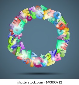 Abstract background made of letters