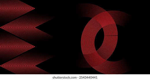 Abstract background made of lines and red  dark red colors background