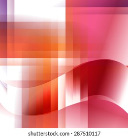 
Abstract background made of lines, squares and waves. Vector illustration.