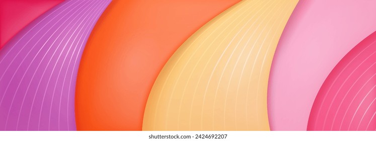 Abstract background made of multicolored smooth and striped surfaces