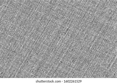 Abstract background made of natural coarse linen fabric. Coarse fabric structure close-up. Vector illustration. Overlay template.