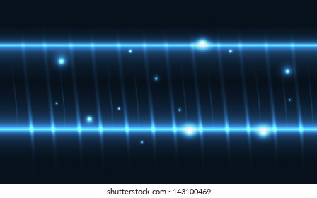 The abstract background made out of blue lights / The lightning abstraction / Blue magic lights