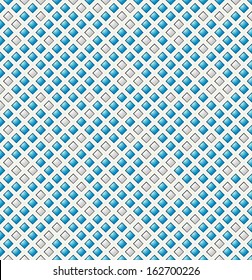 The abstract background made out of blue and grey diamond shapes / The blue and grey rhombus pattern / The diamond background