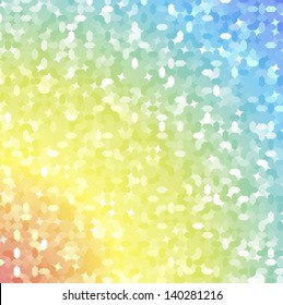 The abstract background made out of mosaic pieces in rainbow colors / The rainbow mosaic / The mosaic