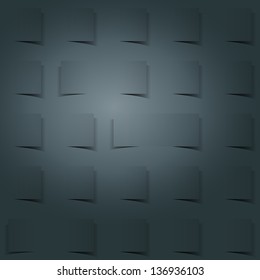 The abstract background made out of squares with shadows / dark square background