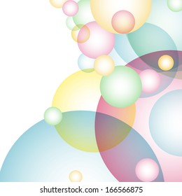 The abstract background made out of various color bubbles / abstract bubble background / bubbles