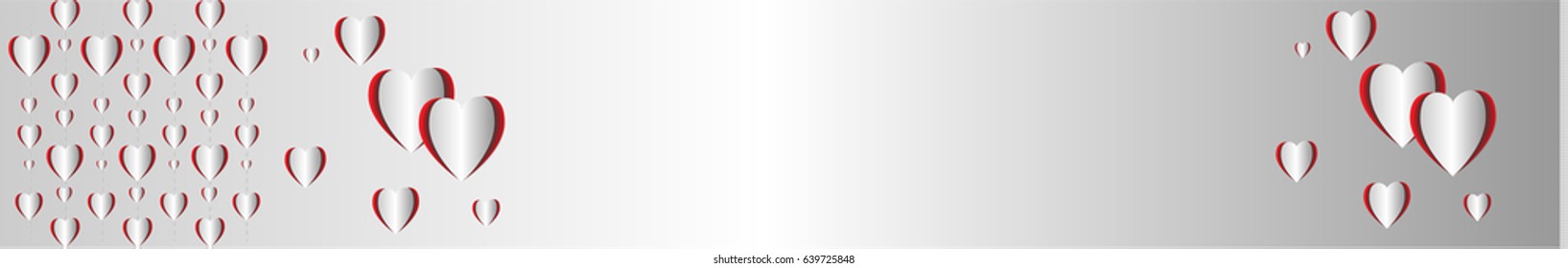 Abstract background  made of paper hearts