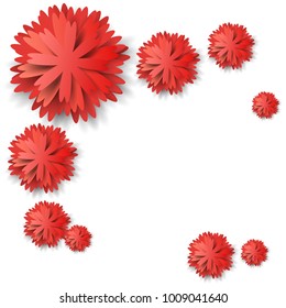Abstract background made of pink paper flowers
