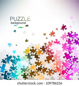 Abstract background made from puzzle pieces