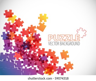 Abstrakter Hintergrund aus Puzzleteilen