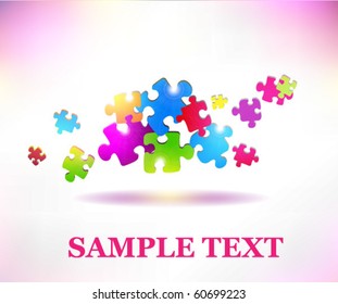 Abstract background made from puzzle pieces