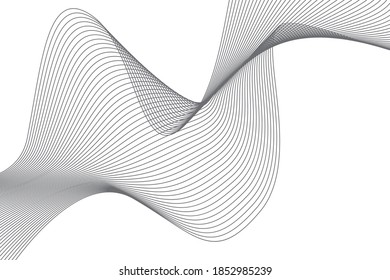 Abstract background made with repeated lines in wave abstraction. Simple, modern, creative geometric vector art.