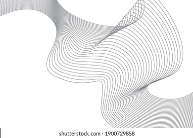 Abstract background made with repeated lines in wave abstraction. Simple, modern, creative geometric vector art.