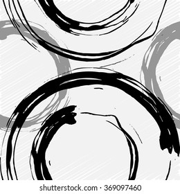 Abstract background made of round brush strokes. Grunge style
