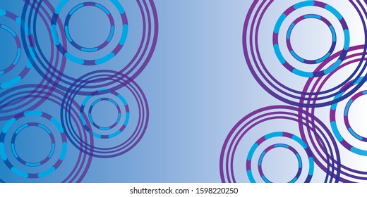 Abstract background made of set of rings, vector illustration