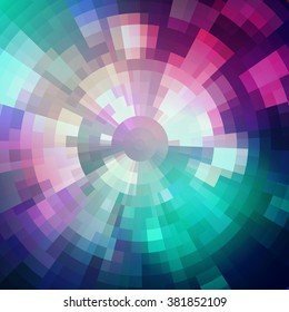 Abstract background made of shiny mosaic pattern. Disco style
