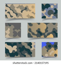 Abstract background is made of simple shapes of half circle, full circle and rectangle.Creative graphic design for poster, brochure, flyer and card. Unique wallpaper. Backdrop for web, fabric and note