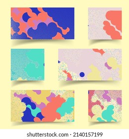 Abstract background is made of simple shapes of half circle, full circle and rectangle.Creative graphic design for poster, brochure, flyer and card. Unique wallpaper. Backdrop for web, fabric and note