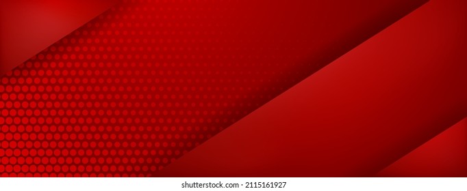 Abstract background made of slanting lines and halftone dots in red colors