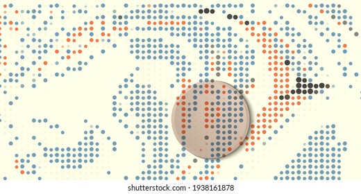 Abstract  background made of small circles.vectors of blue and red patterns.easy to use and customize. vector illustration