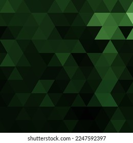 Abstract background made of small green triangles
