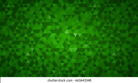 Abstract Background Made Of Small Green Triangles