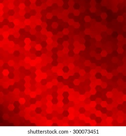 Abstract background made of small red hexagons