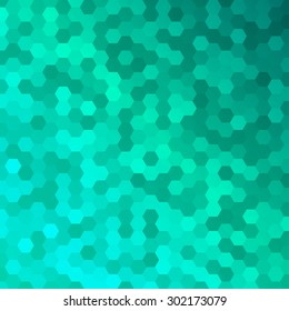 Abstract background made of small turquoise hexagons