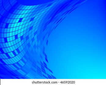 Abstract background made from squares and waves