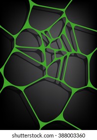 Abstract background is made of the stylized green grid.