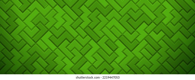 Abstract background made of tetris blocks green colors