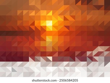 abstract background made of triangles, abstract mosaic of a sunset