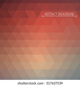 Abstract background made up of warm tone triangles