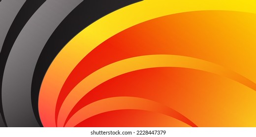 Abstrakter Hintergrund auf Wellenlinien in orangefarbenen schwarzen Farben