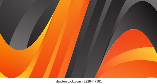 Fondo abstracto hecho de líneas onduladas en colores negros anaranjados