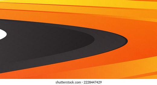 Abstract background made of waving lines in orange black colors