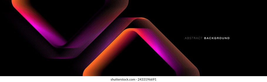 Abstract background with magenta and purple triangle lines. Modern minimal trendy shiny lines pattern horizontal. Vector illustration