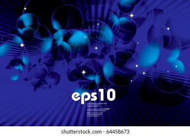 Abstract background magic bubles. Vector illustration.