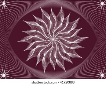 abstract background with magic flower, vector illustration of design element