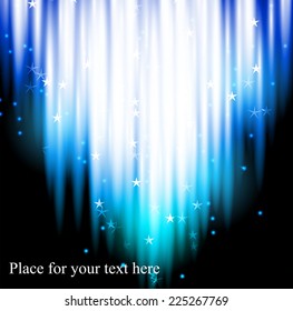 Abstract background with magic light. Vector illustration