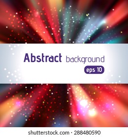 Abstract background with magic light. Vector illustration
