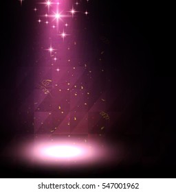 Abstract background with magic light. Vector illustration